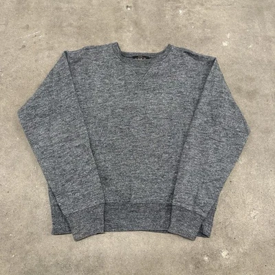 RRL Ralph Lauren Gray Black Heather Crewneck Pullover Sweatshirt Large - Image 1 of 4