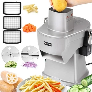 NEWTRY 4 in 1 ElectricVegetable Dicer&Slicer,Commercial Veggie ProcessorRRP£290 - Picture 1 of 9