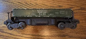 Coche de volteo Lionel #3459 automático verde calibre O - Imagen 1 de 3