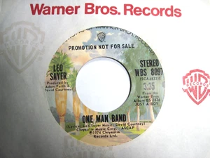 LEO SAYER * 45 * One Man Band * 1974* DJ PROMO * Looks UNPLAYED MINT Stereo Mono - Picture 1 of 2