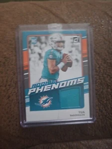 2020 DONRUSS ROOKIE PHENOMS TUA TAGOVAILOA RELIC RC MIAMI DOLPHINS ALABAMA - Picture 1 of 2