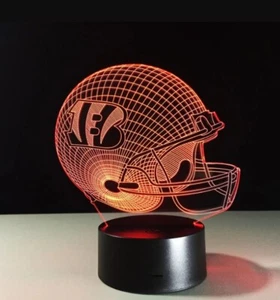 Cincinnati Bengals Touch Lamp 7 Colors LED Night Light Home Decor Gift Fast Ship - Picture 1 of 5