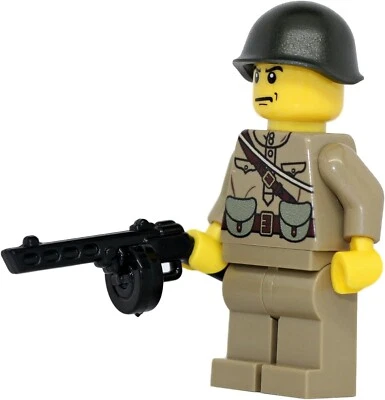 Русский солдат Второй мировой войны PPSh сделан с реальной минифигуркой LEGO® - Изображение 1 из 2