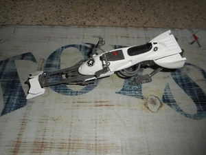 Star Wars 2010 Legacy AT-AT Speeder Bike veicolo bianco, alette mancanti - Foto 1 di 5
