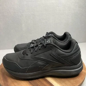 Zapato para caminar Reebok Walk Ultra 7 DMX MAX de cuero negro para hombre talla 10 usado en excelente estado - Imagen 1 de 9