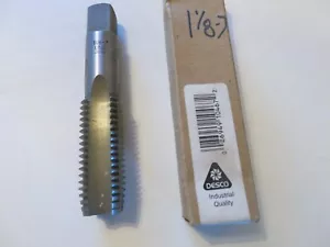 Rubinetto spina 1 1/8 - 7 NC acciaio al carbonio filo corso Desco # 10467 nuovo - Foto 1 di 5