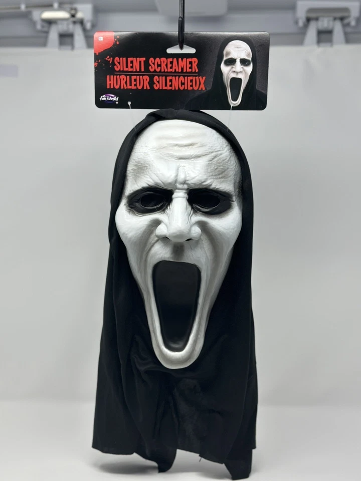 Fun World Silent Screamer Ghost Face PVC Character Costume Mask - Image 1 of 1