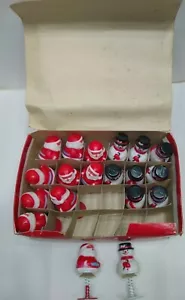Christmas Spring Ups - 9 Snowmen and 10 Santas early 1990's all work - Picture 1 of 2