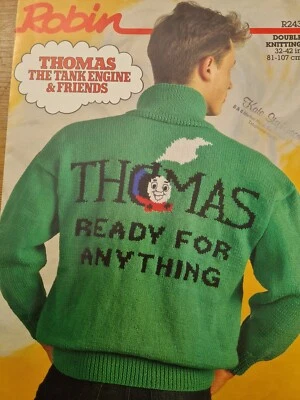 Thomas the Tank Engine design vintage intersia double knitting pattern adult - Image 1 of 4