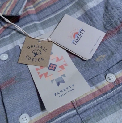 NEW Faherty X Good Feather Men's Medium Southwestern Morning Star Serape Shirt M - Image 1 of 4