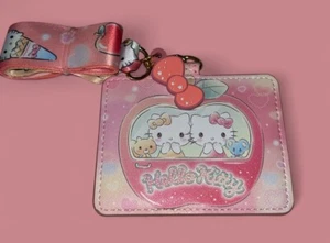 Loungefly Sanrio Hello Kitty Carnaval Rosa Cordón Soporte de Identificación NUEVO - Imagen 1 de 8