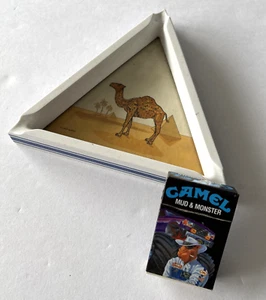 LOT 2 Vintage 90s CAMEL Cigarette Triangle Ashtray Joe Camel Motorsports Lighter - Picture 1 of 9