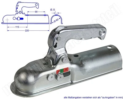 ALBE Berndes Zugkugelkupplung Kugelkupplung Zugrohr rund 60mm EM 80 R F 05160 - Bild 1 von 2