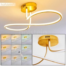 goldfarbene LED Decken Lampen Fernbedienung Wohn Schlaf Zimmer Leuchten dimmbar