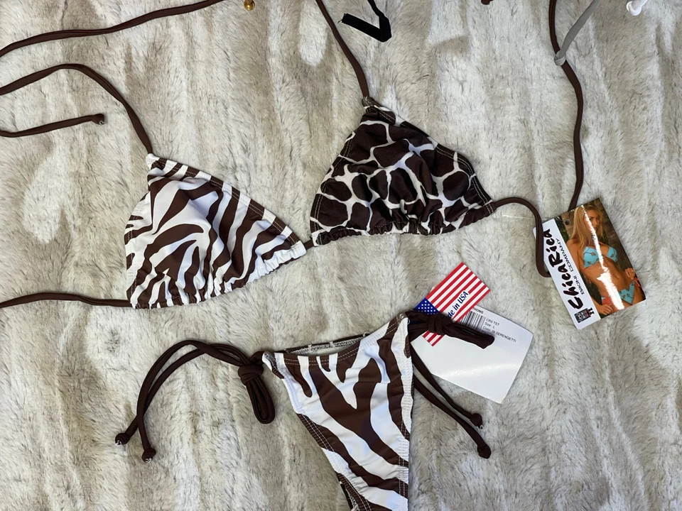 Chica Rica Серенгети треугольник и стринги бикини размер большой - Изображение 1 из 2