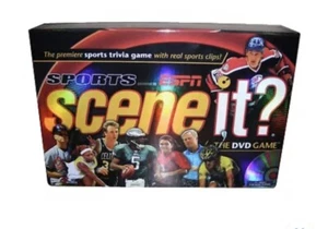 Scene It Powered ESPN Sports Edition NFL NBA MLB NHL The DVD Board Mattel Games - Picture 1 of 16