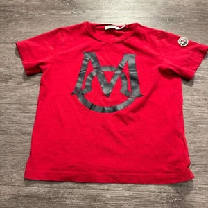 Moncler Shirt Boys 6A Graphic Tee Crew Neck Short Sleeve Kids - Picture 1 of 11