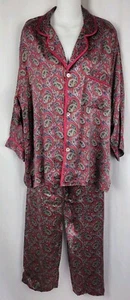 Vintage 90er Nummer 1 London Victoria's Secret Paisle 100% SEIDE Herren Schlafanzug S/M - Bild 1 von 6