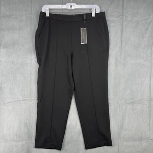 BCBGMAXAZRIA Dress Pants Womens 10 Black Straight Leg Zip Pockets Rayon Business - Picture 1 of 12