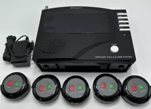 Wireless Nurse Call System with 5 Dual Function Call Buttons and Central Monitor - Picture 1 of 7