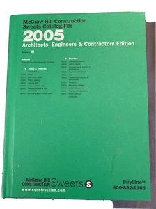 2005 McGRAW-HILL CONSTRUCTION SWEETS CATALOG FILE VOL 6 Professionals Edition - Picture 1 of 3