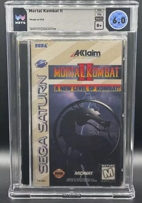 Mortal Kombat II 2 Sega Saturn Jewel Case Long Box Sealed New WATA 6.0 B+ Graded - Image 1 of 4