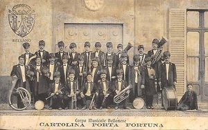 5758) BELLANO (LECCO) CARTOLINA PORTA FORTUNA DEL CORPO MUSICALE BELLANESE - Imagen 1 de 2