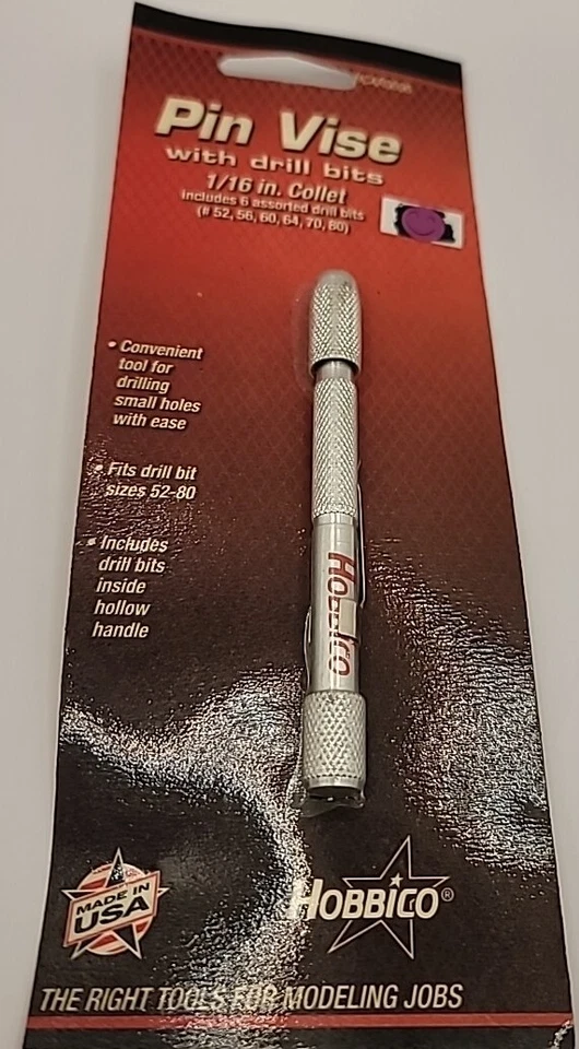 Hobbico Pin Vise with drill bits 1/16 in collet HCAR0696 - Image 1 of 1