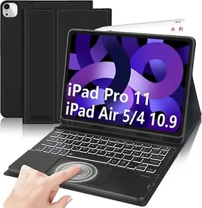Backlit Touchpad Keyboard Case w/Pen Holder For iPad Air 4/5th Gen//iPad Pro 11" - Picture 1 of 50