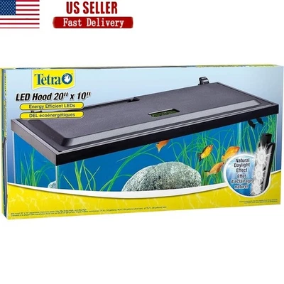 LED Aquarium Hood Low Profile Energy Efficient Filter Compatible Shimmer Effect - Image 1 of 4