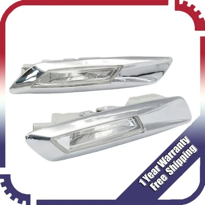 Fits For BMW 528i 535i 550i F10 Side Marker Turn Signal Amber Light Silver Tone - Imagem 1 de 4