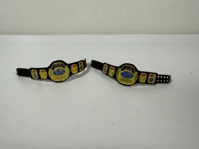 WWE Lot of 2 WCW World Tag Team Championship Mattel Figure Belts Wrestling WWF - Image 1 of 4