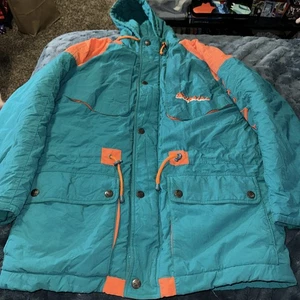 Rare Miami Dolphins Vintage Mirage Jacket Large MINT - Picture 1 of 11