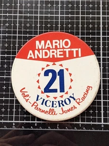 1975 Mario Andretti #21 Viceroy Vel's Parnelli Jones Racing Button Indy 500  - Picture 1 of 2