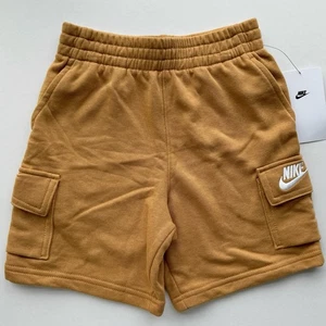 Nike Toddler Little Boys Fleece Shorts, Tan Size 5 NWT NEW - Picture 1 of 4