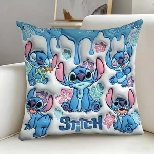 18"x18" Stitch Cartoon Throw Pillow Cover Home Decor Holiday - Picture 1 of 3