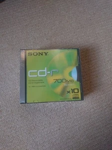 Sony 10 CD Recordable 700MB 80min 1x-48x compatible Q80NSLD New Sealed - Afbeelding 1 van 3