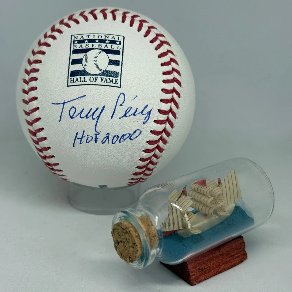 Tony Perez signed Rawlings HOF Logo Baseball JSA COA Inscribed Reds Auto A3873 - Image 1 of 1