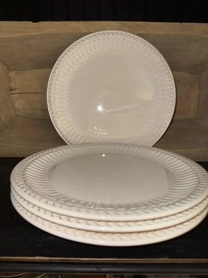 American Atelier Athena Dinner Plates Round 5166 Ironstone (4) - Image 1 of 3
