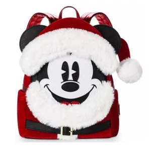 Mochila Loungefly Mickey Mouse Santa de los parques de Disney nueva con etiquetas - Imagen 1 de 4