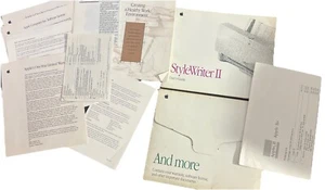 Vintage Apple Warranty Software License Documents IIe Packaging List StyleWriter - Picture 1 of 1