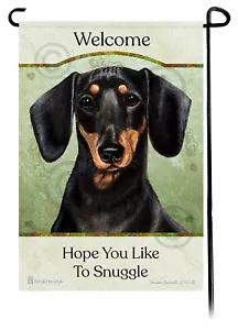 Black and Tan Dachshund Garden Flag - Picture 1 of 1