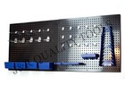 Metal Pegboard Garage Storage Organizer Wall Mount Panel Board Hanger Tool Black