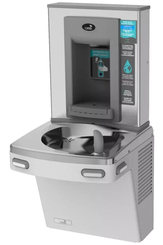 Oasis 506454 VersaCooler II COMBO ADA Stainless Electronic Bottle Filler &