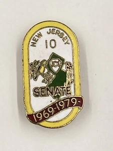 Vintage New Jersey 10 TEN Senate Pin 1969-1979 - Picture 1 of 3