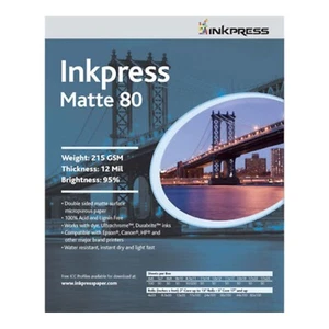 Inkpress Duo 80 Inkjet Matte Photo Paper (11x14"), 50 Sheets Double-Sided. H1 - Picture 1 of 2