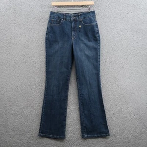 Nine West Jeans Womens 12/30 Flare High Rise Blue Denim Wide Leg 30x32 - Picture 1 of 11