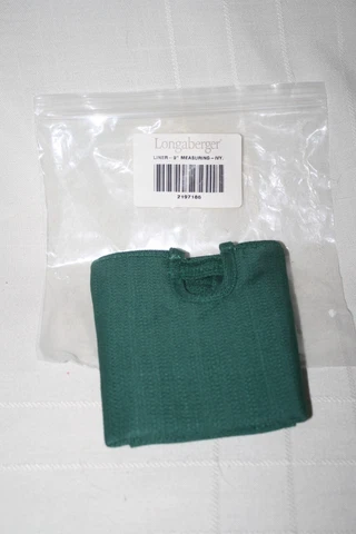New LONGABERGER 9" Basket LINER ONLY NIB  2197186 Ivy GREEN Cover