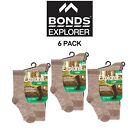 Bonds Explorer Camp Wool Crew Soft Cushioned Durable Sock 6 Pack Syqe1n