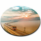 Runde Mausmatte - Thailand Zug Transport Reise Sonnenuntergang Büro Geschenk #24296